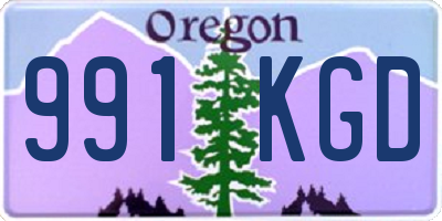 OR license plate 991KGD