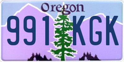 OR license plate 991KGK