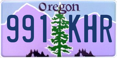 OR license plate 991KHR
