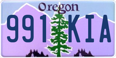 OR license plate 991KIA