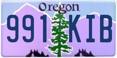 OR license plate 991KIB
