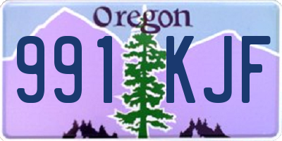 OR license plate 991KJF