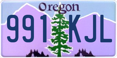 OR license plate 991KJL