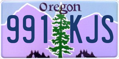 OR license plate 991KJS