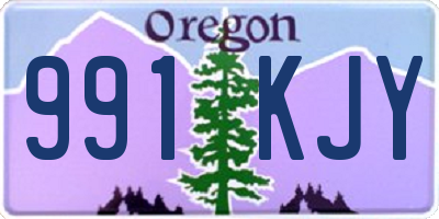 OR license plate 991KJY