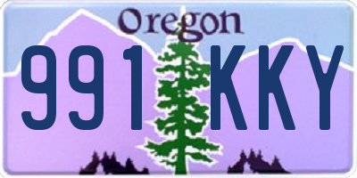 OR license plate 991KKY