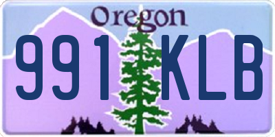 OR license plate 991KLB