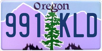 OR license plate 991KLD