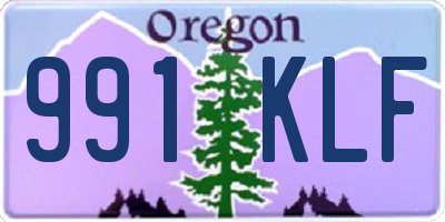 OR license plate 991KLF