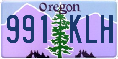 OR license plate 991KLH