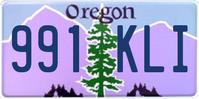 OR license plate 991KLI