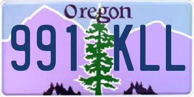 OR license plate 991KLL