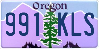 OR license plate 991KLS