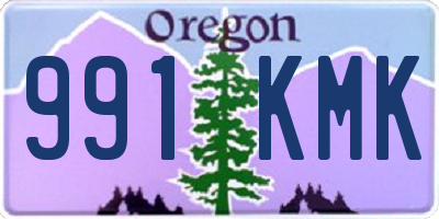 OR license plate 991KMK