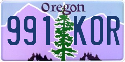 OR license plate 991KOR