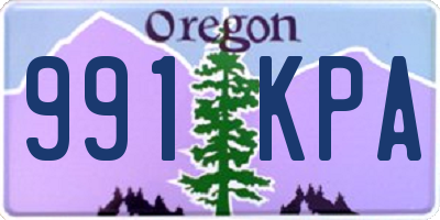 OR license plate 991KPA