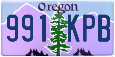 OR license plate 991KPB