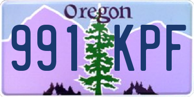 OR license plate 991KPF
