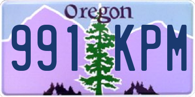 OR license plate 991KPM