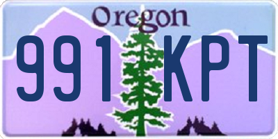 OR license plate 991KPT