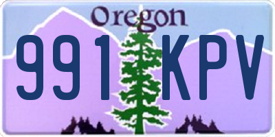 OR license plate 991KPV