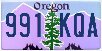 OR license plate 991KQA