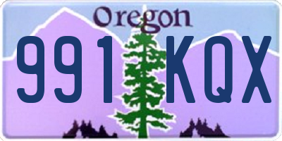 OR license plate 991KQX