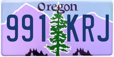 OR license plate 991KRJ