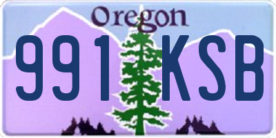 OR license plate 991KSB