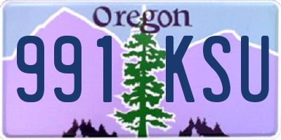 OR license plate 991KSU