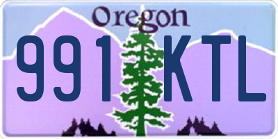 OR license plate 991KTL
