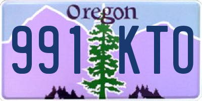 OR license plate 991KTO
