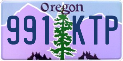 OR license plate 991KTP