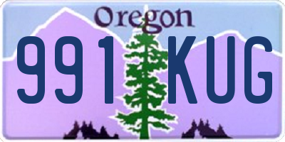 OR license plate 991KUG