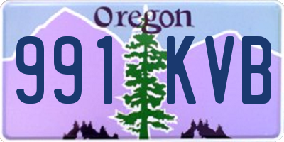 OR license plate 991KVB