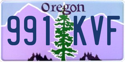 OR license plate 991KVF