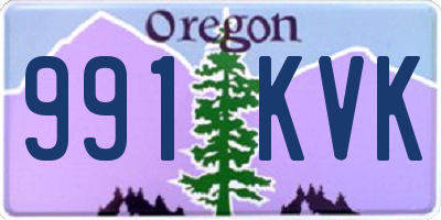 OR license plate 991KVK