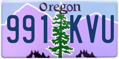 OR license plate 991KVU