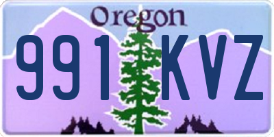 OR license plate 991KVZ