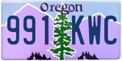 OR license plate 991KWC