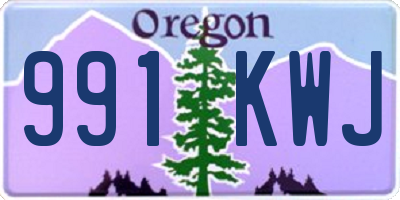 OR license plate 991KWJ