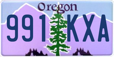OR license plate 991KXA