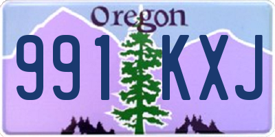 OR license plate 991KXJ