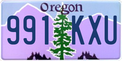 OR license plate 991KXU