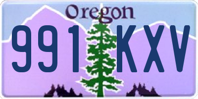 OR license plate 991KXV