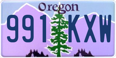 OR license plate 991KXW