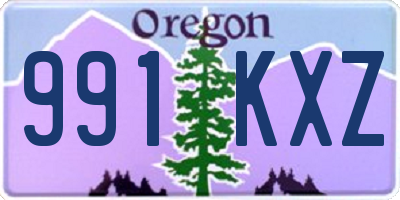 OR license plate 991KXZ