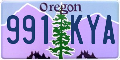 OR license plate 991KYA