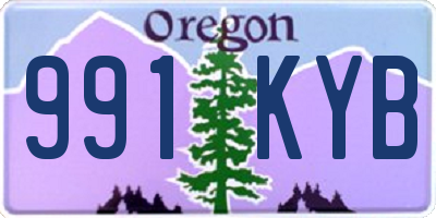 OR license plate 991KYB