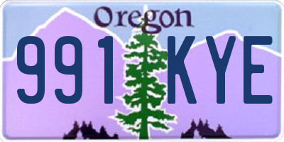 OR license plate 991KYE